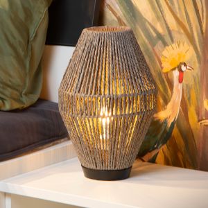 Grey table lamp rustic, Cordulle, with switch