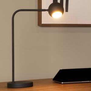 Black rechargeable table lamp modern, Comet, 3W, 2700K LED, with touch dimmer