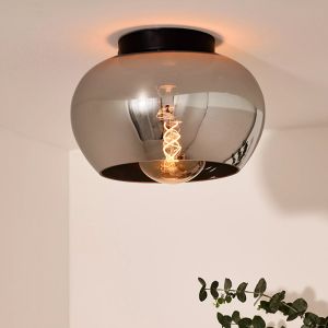 Grey flush ceiling light modern, Judi