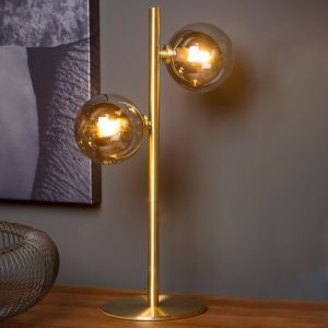 Golden table lamp retro, Tycho, with switch