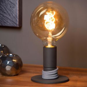 Black table lamp modern, Marit, with switch