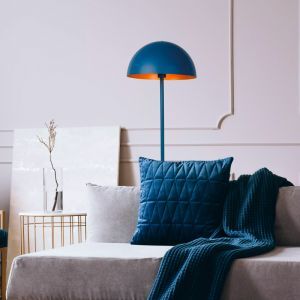 Blue floor lamp modern, Siemon, with switch
