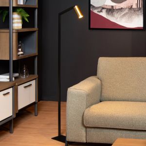 Black floor lamp modern, Sybil, with switch