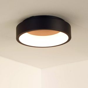 Black flush ceiling light modern, Talowe, 20W, 3000K LED