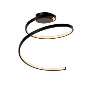 Black flush ceiling light modern, Maxence, 24W, 3000K LED