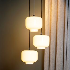 White pendant light retro, Medine