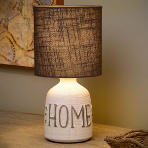 Ceramic table lamp white, Cosby, with switch