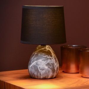 Ceramic table lamp white, Marmo, with switch