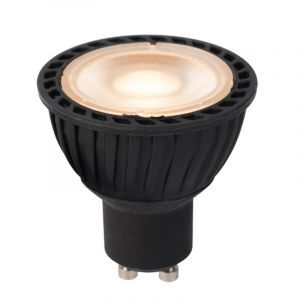 Dimmable Lucide GU10 LED light bulb, Jordan, black, 5w, dim to warm