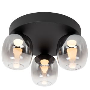 Grey flush ceiling light modern, Tamino, 5,6W, 3000K LED