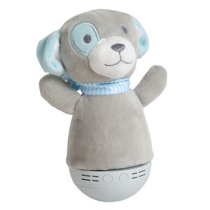 Grey children's table lamp modern, Dolly, 3W, RGB LED, with switch