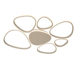 Taupe flush ceiling light modern, Samling, 72W, white switch LED