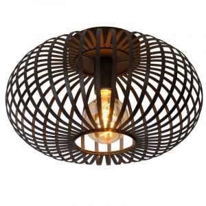 Black flush ceiling light retro, Manuela