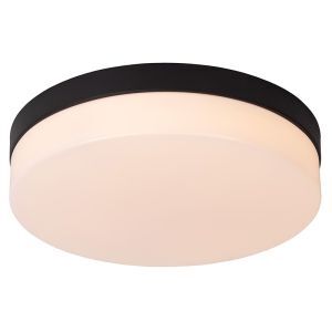 Black bathroom ceiling light plastic, Biskit, 18W, 2700K LED, IP44