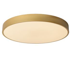 Golden flush ceiling light modern, Unar, 36W, 2700K LED, 3-step dimmable