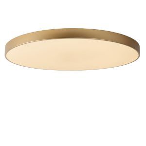 Golden flush ceiling light modern, Unar, 80W, 2700K LED, 3-step dimmable