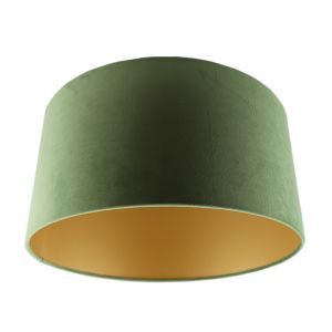 Green Velor lampshade Milene, Fabric, Modern