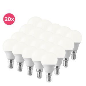 20-pack Lasco E14 LED ball lamp warm white, 5.5w