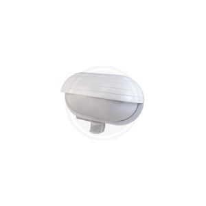 Plastic outdoor wall light with motion sensor white, Killian, IP44