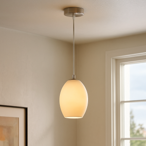 Design pendant light chrome, Giulio