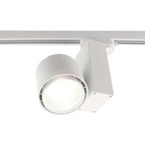 White Bisolux Master B track spot, Philips driver, 4000k, 40w, 36 degrees