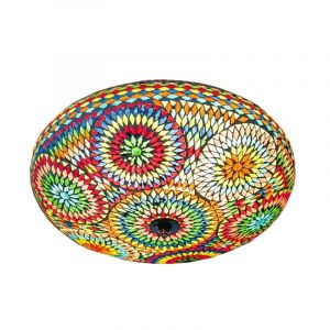 Multicoloured oriental flush ceiling light mosaic, Annas