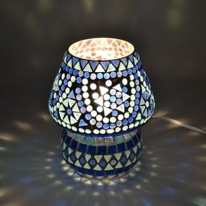 Blue oriental table lamp mosaic, Rachel
