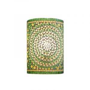Green oriental wall light mosaic, Mahdia