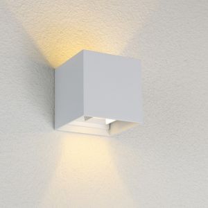 White outdoor light aluminium, Dion, 6W, 2700K LED, IP65