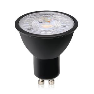 Dimmable GU10 LED bulb Antonie, black, 5W, 4000K