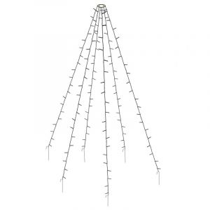 Flagpole lighting for outside, 192 leds, 6 strands of 2m, without mast