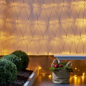 Mains 2x1 meter, warm white LED lighting, Indoor and outdoor