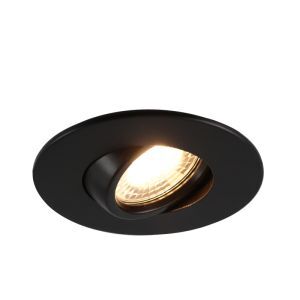 Modern bathroom recessed downlight black, Jill, IP44