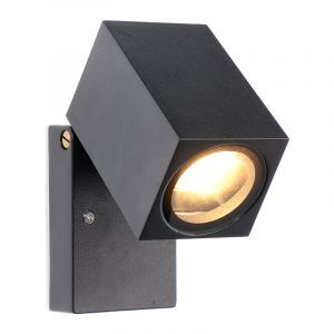 Black modern outdoor light aluminium, Isobel, IP44