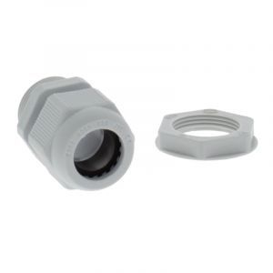 Gray cable glands M25 with nut, gray, per 3