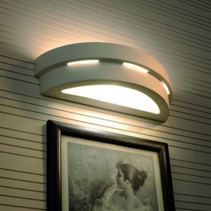 Glass up down wall light white, Lidwina