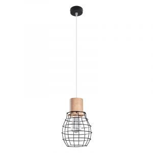 Wood pendant light brown, Gerbrich