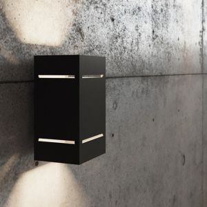 Aluminium up down wall light black, Janien
