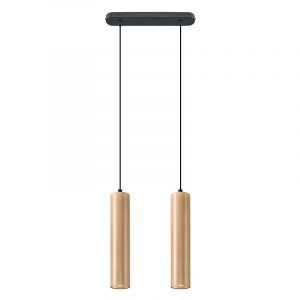 Wood pendant light brown, Francina