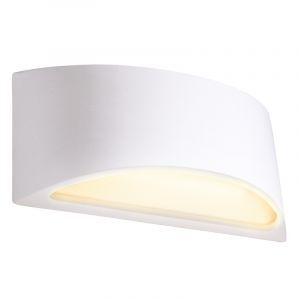 Glass up down wall light white, Leticia
