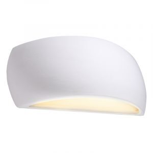 Glass up down wall light white, Laurenz