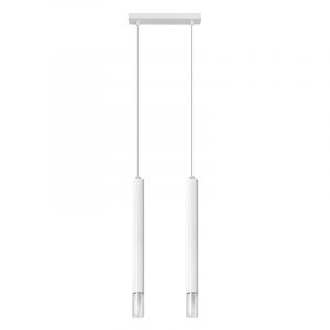 Glass pendant light white, Ishani