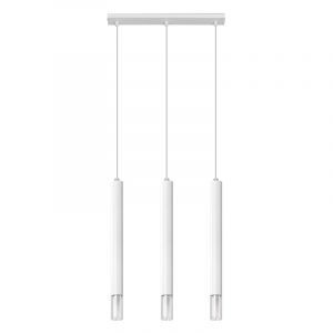 Glass pendant light white, Ishani