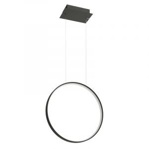 Aluminium pendant light black, Ringo, 30W, 3000K LED