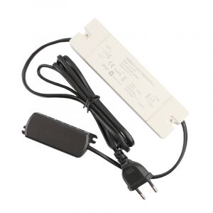 Distribution box with transformer for plug and play porch lighting