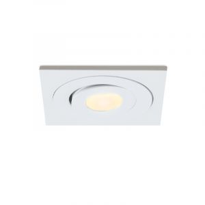 Rona square adjustable porch spotlight, IP44, dimmable, wit