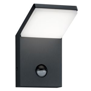 Anthracite outdoor wall light with motion sensor modern, Solana, 9W, 3000K LED, IP54