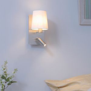 Nickel wall light design, Soro, 40W, 3000K LED, with switch