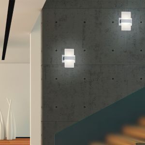 Grey up down wall light modern, Leontien, 4,3W, 3000K LED, with switch