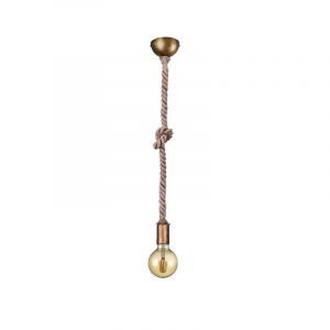 Bronze pendant light without shade rustic, Inca